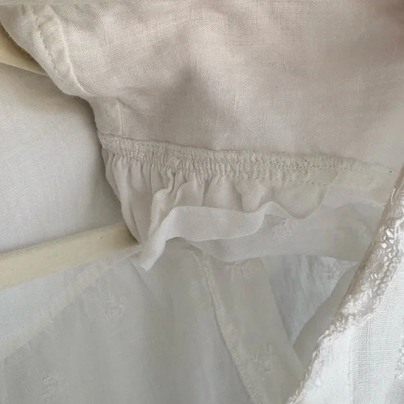 Wilfred Front Tie Blouse - Nomad Tie Front Top Size Women’s Medium Ramie - Picture 8 of 10